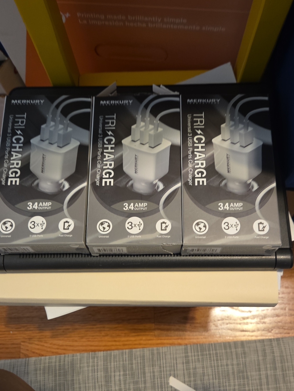 Mercury Tri-Charge 3.4A 3-Port USB Wall Charger - White